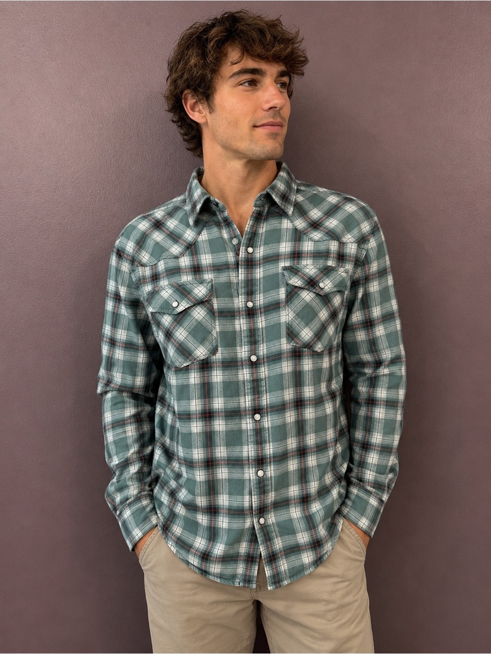 Urban Pipeline Green Plaid Men's Shirt